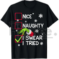 Groovy Naughty "I Swear I Tried" Christmas Holiday Unisex Tee & Sweatsuit Made in USAGroovy Naughty "I Swear I Tried" Christmas Holiday Unisex Tee & Sweatsuit Made in USA