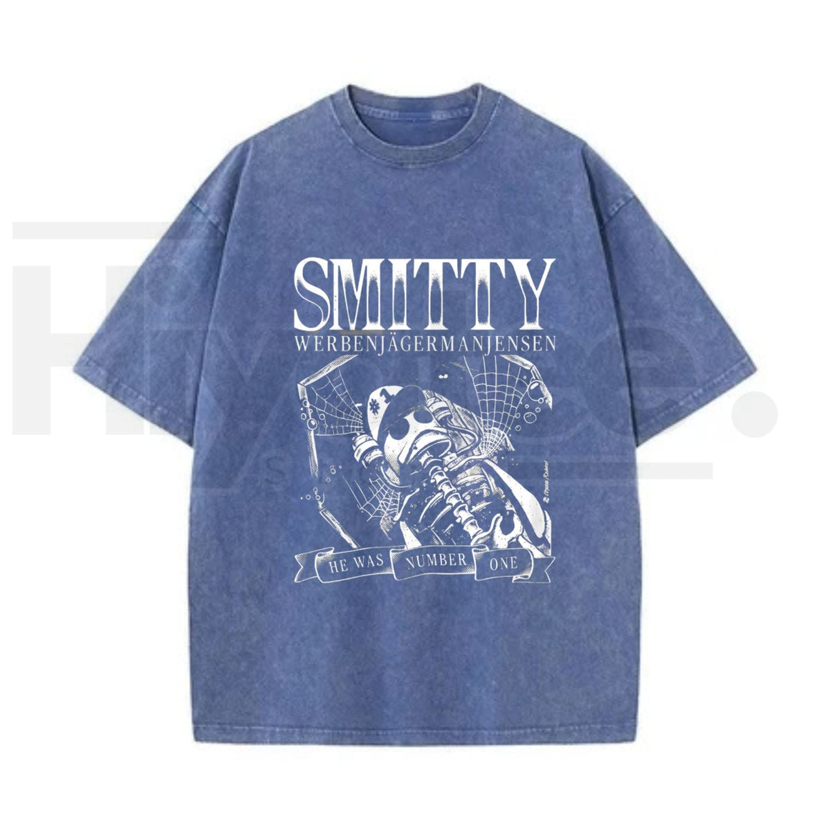 Grunge Bone Art Number One Graphic T-Shirt – Vintage Washed Y2K Streetwear Tee for Men & Women