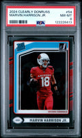 Graded 2024 Panini Clearly Donruss Marvin Harrison Jr #54 Rookie RC Football Card PSA 8 Near Mint