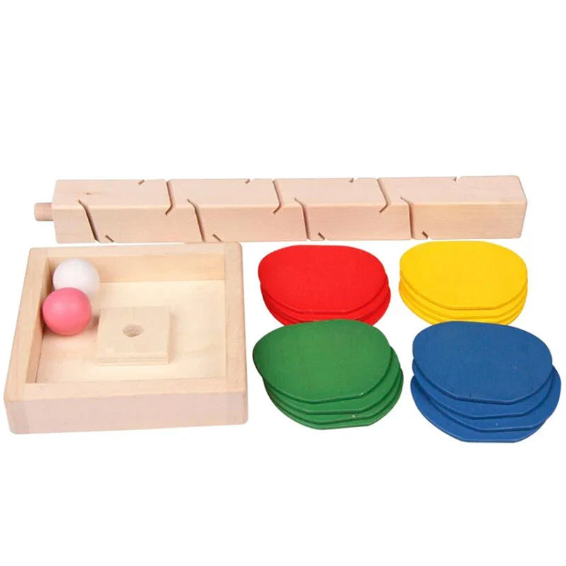 Mini Colorful Tree Marble Ball Run – Montessori Wooden Educational Toy