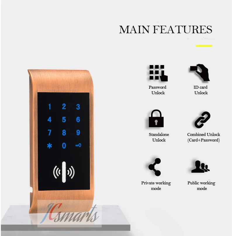 Electronic Keypad Cabinet Lock – RFID Locker Lock for Gym & Home