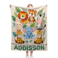 Personalized Safari Name Blanket 🦁 | Custom Baby Keepsake & Kids Gift | Nursery decor