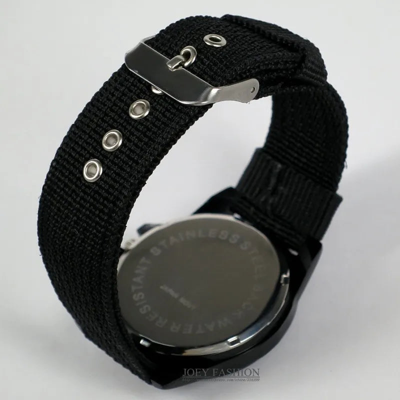 Men's Casual Military Quartz Sport Watch – Soft Nylon Band