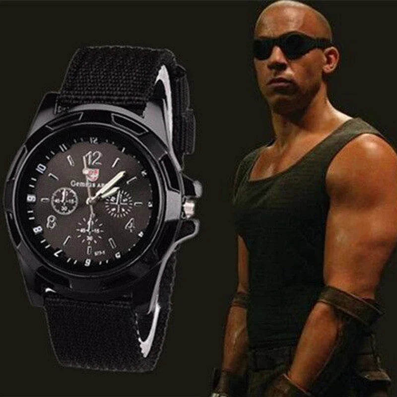 Men's Casual Military Quartz Sport Watch – Soft Nylon Band