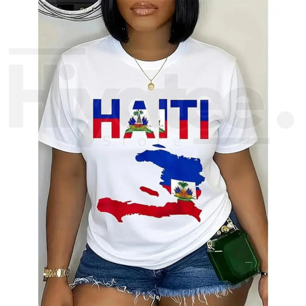 "Haitian Pride Flag Day" – Vintage 90s Grunge Map Graphic Top
