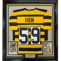 Framed Autographed/Signed Jack Ham HOF 88 35x39 Pittsburgh Bumble Bee Football Jersey JSA COA