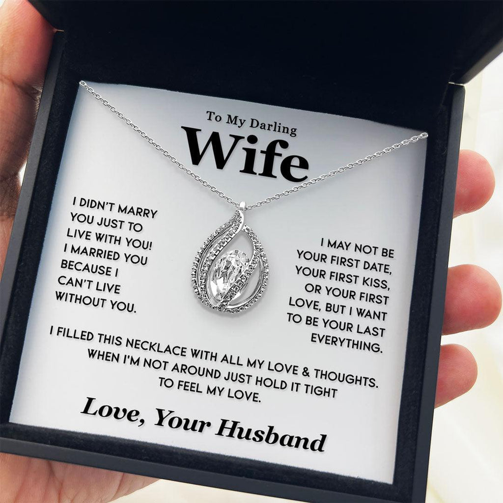 TRYNDI™ To My Darling WifeBirdcage Necklace With Authentic Swarovski Crystals