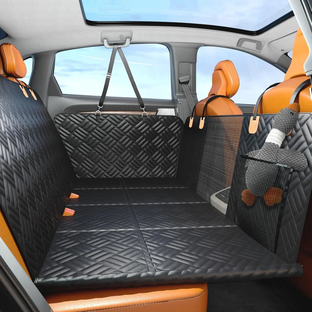 Dog Car Seat Cover Hammock – Hard Bottom, for SUV & Truck Back Seat