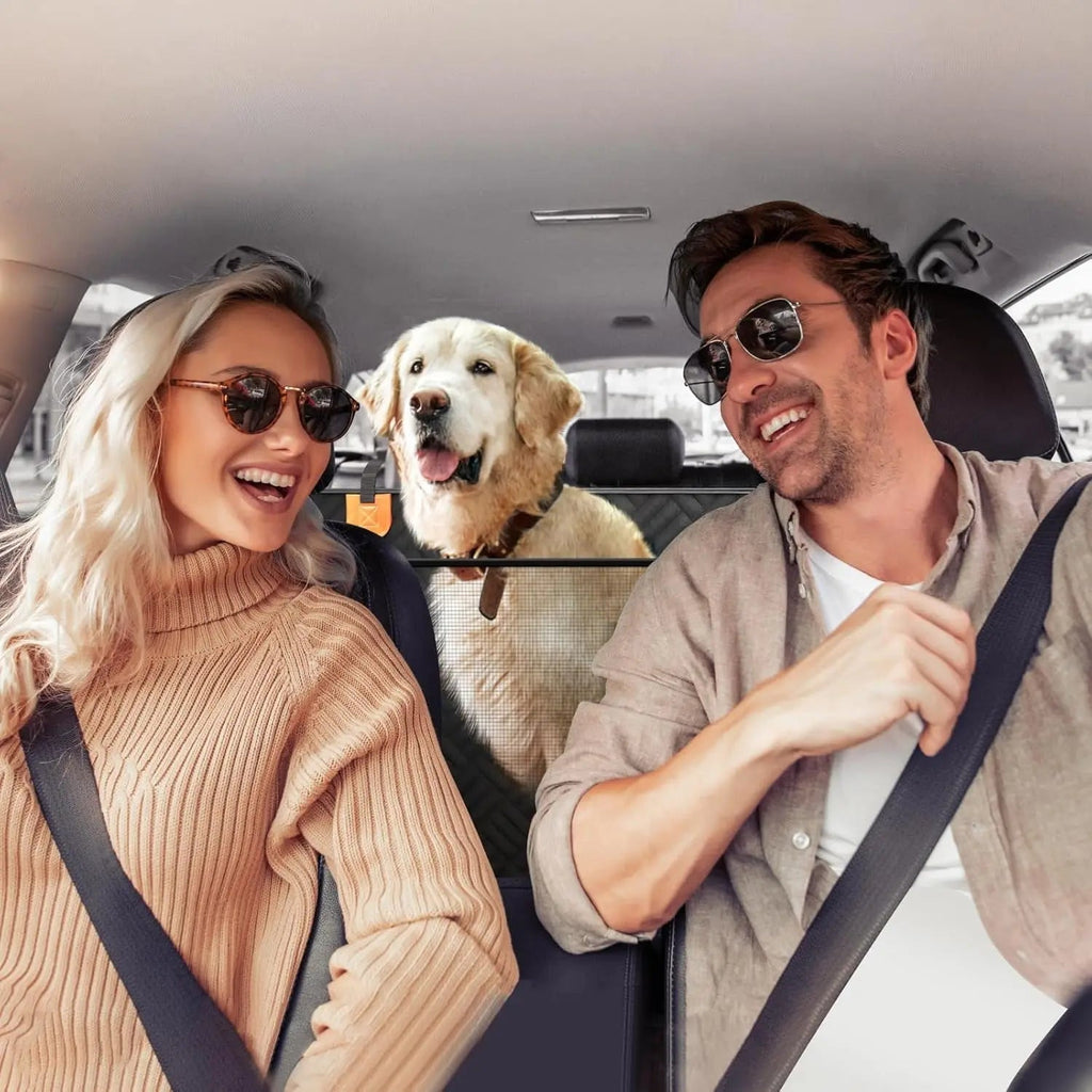 Dog Car Seat Cover Hammock – Hard Bottom, for SUV & Truck Back Seat