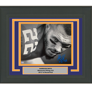 Framed Autographed/Signed Harrison Smith Minnesota Vikings 16x20 Football Photo Beckett BAS COA