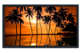Professionally Framed Hawaii Palmtree Sunset Skyline High-Resolution Panoramic Photo 12x22 Wall Art
