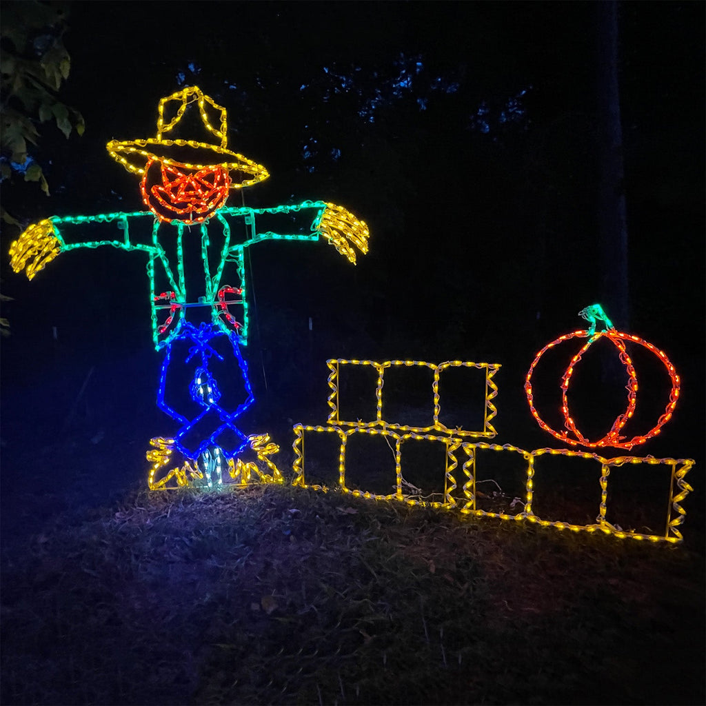 LED Hay Bale Stack