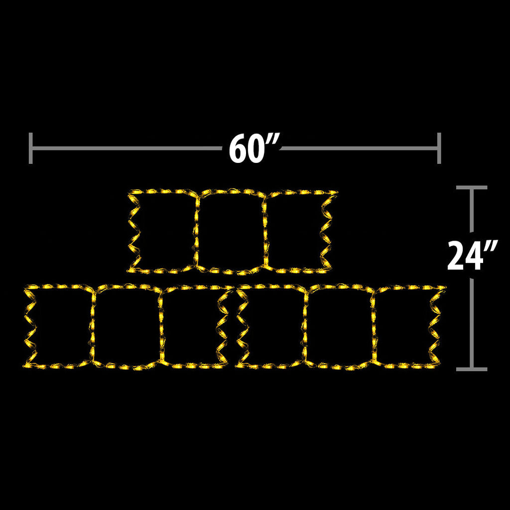 LED Hay Bale Stack