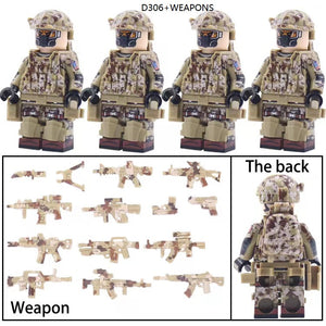 Marine Recon Desert Fire Team - Elite 4-Man Tactical Team - Mil-Blox