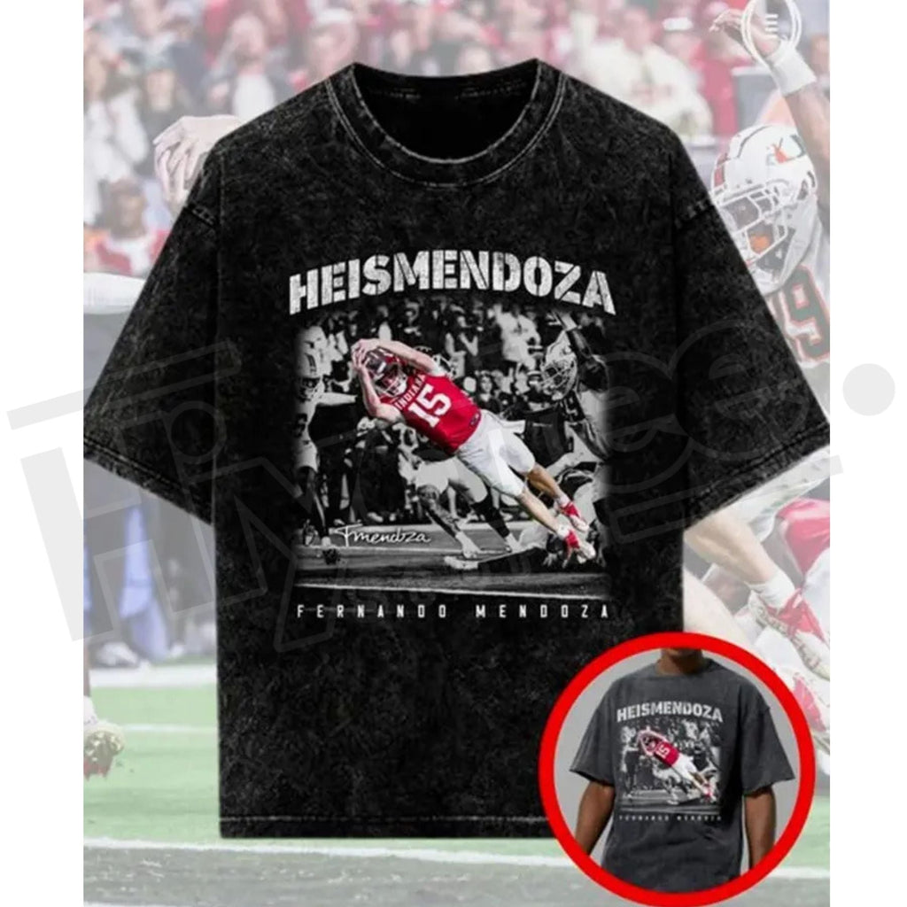 Heismendoza "Champion" Vintage Washed T-Shirt – Premium Football Lover Fan Gift