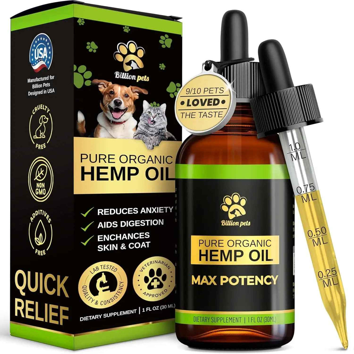 Hemp Oil Calming Drops for Dogs & Cats