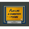 Framed Autographed/Signed Lou Holtz Play Like A Champion Today Notre Dame Irish 8x10 College Football Photo JSA COA