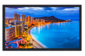 Professionally Framed Honolulu Hawaii Skyline High-Resolution Panoramic Photo 12x22 Wall Art