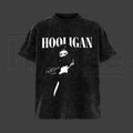 Hooligan Graphic Vintage Washed T-Shirt – Dark Streetwear K-Pop Inspired Oversized Tee