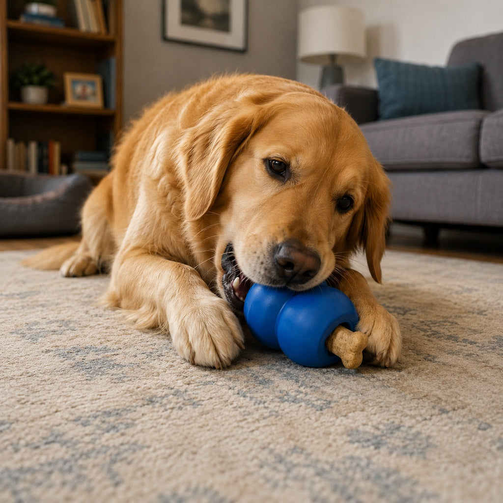 Double Trouble Dog Toy - Dual Chamber Treat Dispenser for Large Dogs | USA Made