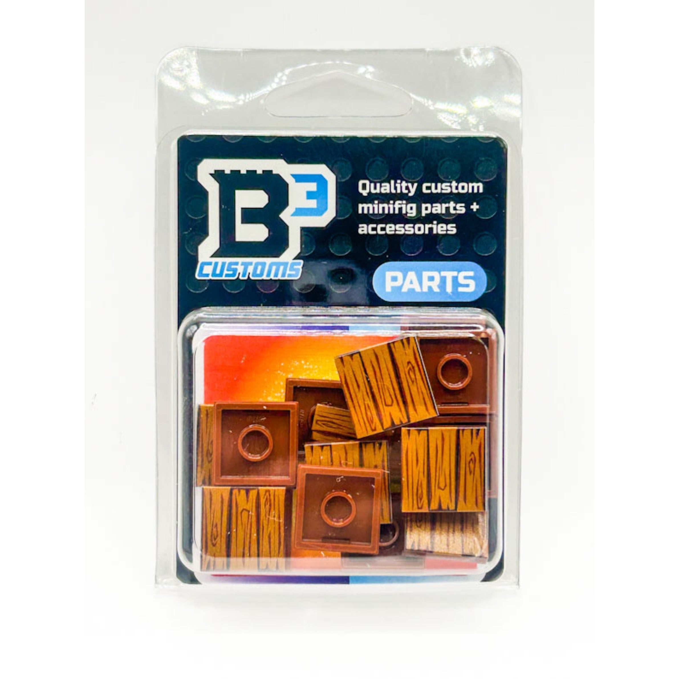 Dark Hardwood Tile Part Pack (20 Tiles) made with LEGO parts - B3 Customs