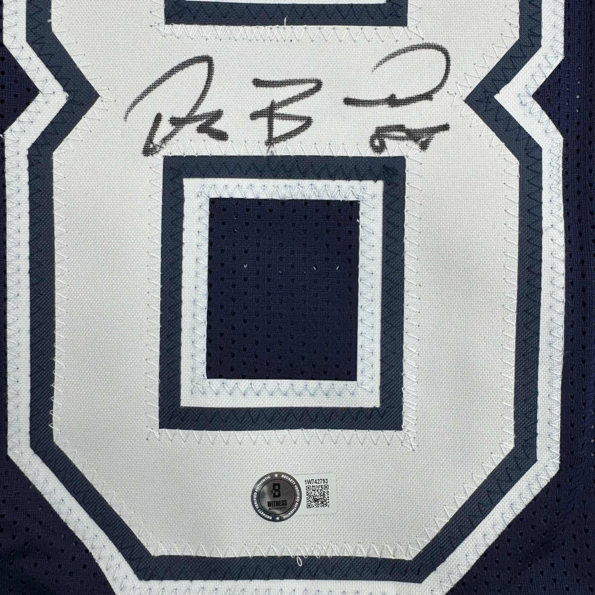 Autographed/Signed Dez Bryant Dallas Blue Football Jersey Beckett BAS COA