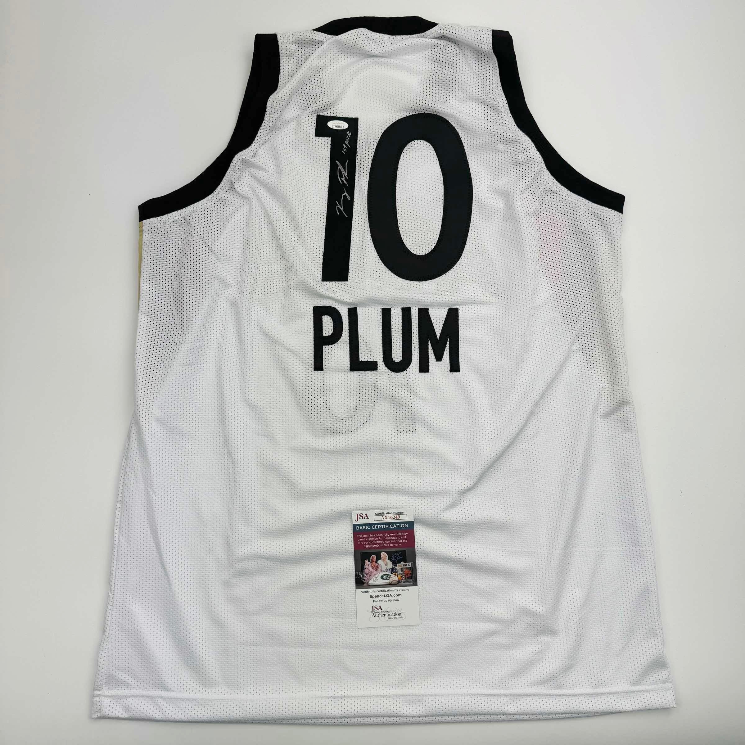 Autographed/Signed Kelsey Plum "1st Pick" Las Vegas White Basketball Jersey JSA COA
