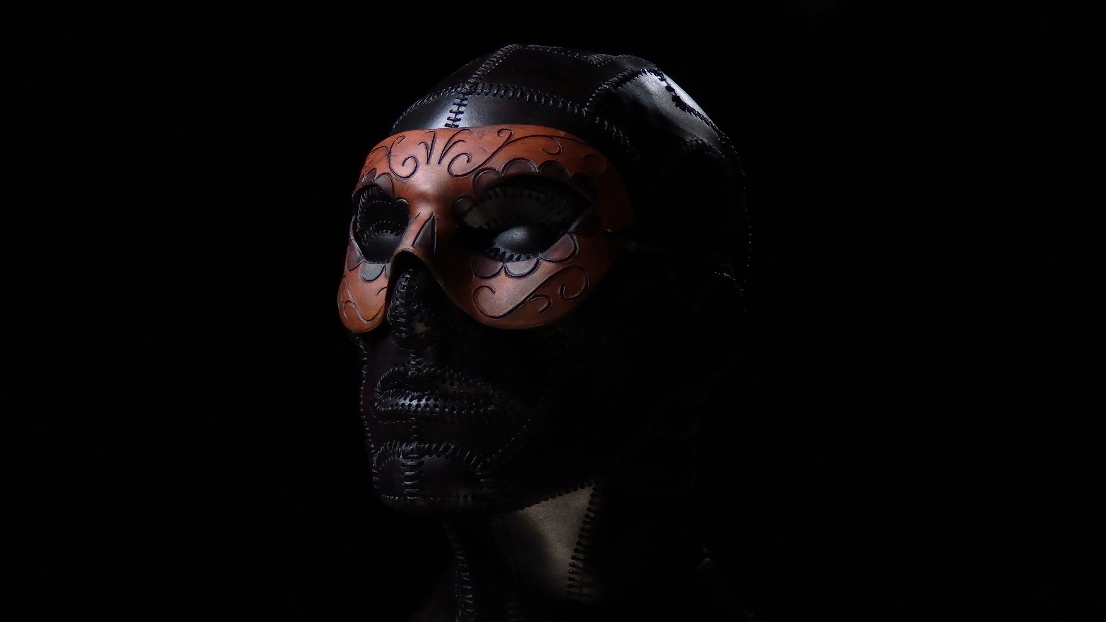 4-Pack Leather Masquerade Mask Printable Pattern Bundle