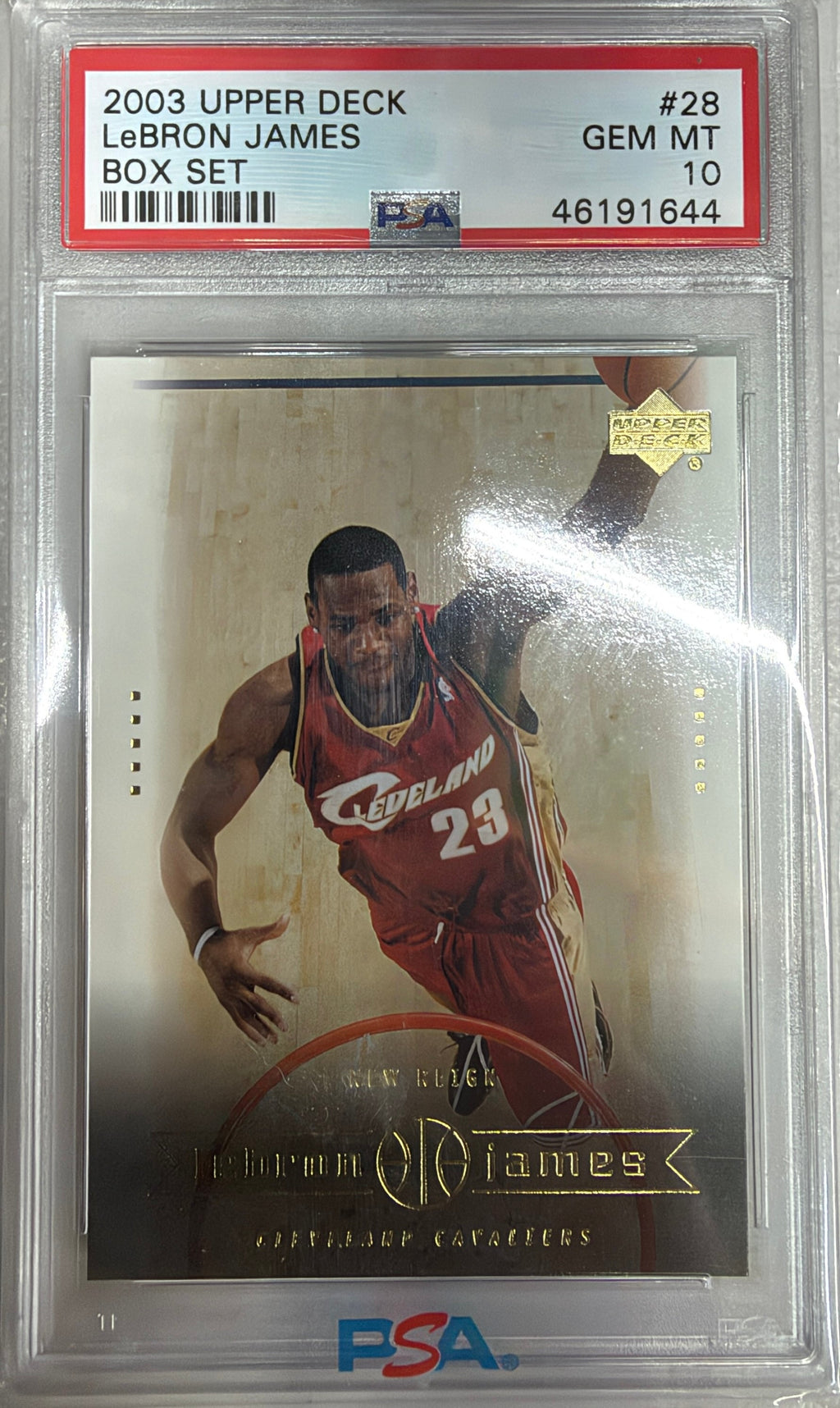 Graded 2003-04 Upper Deck LeBron James #28 Box Set Rookie RC Basketball Card PSA 10 Gem Mint