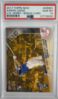 Graded 2017 Topps Now Aaron Judge #HRDB1 Home Run Derby Bonus Card Rookie RC Baseball Card PSA 10 Gem Mint