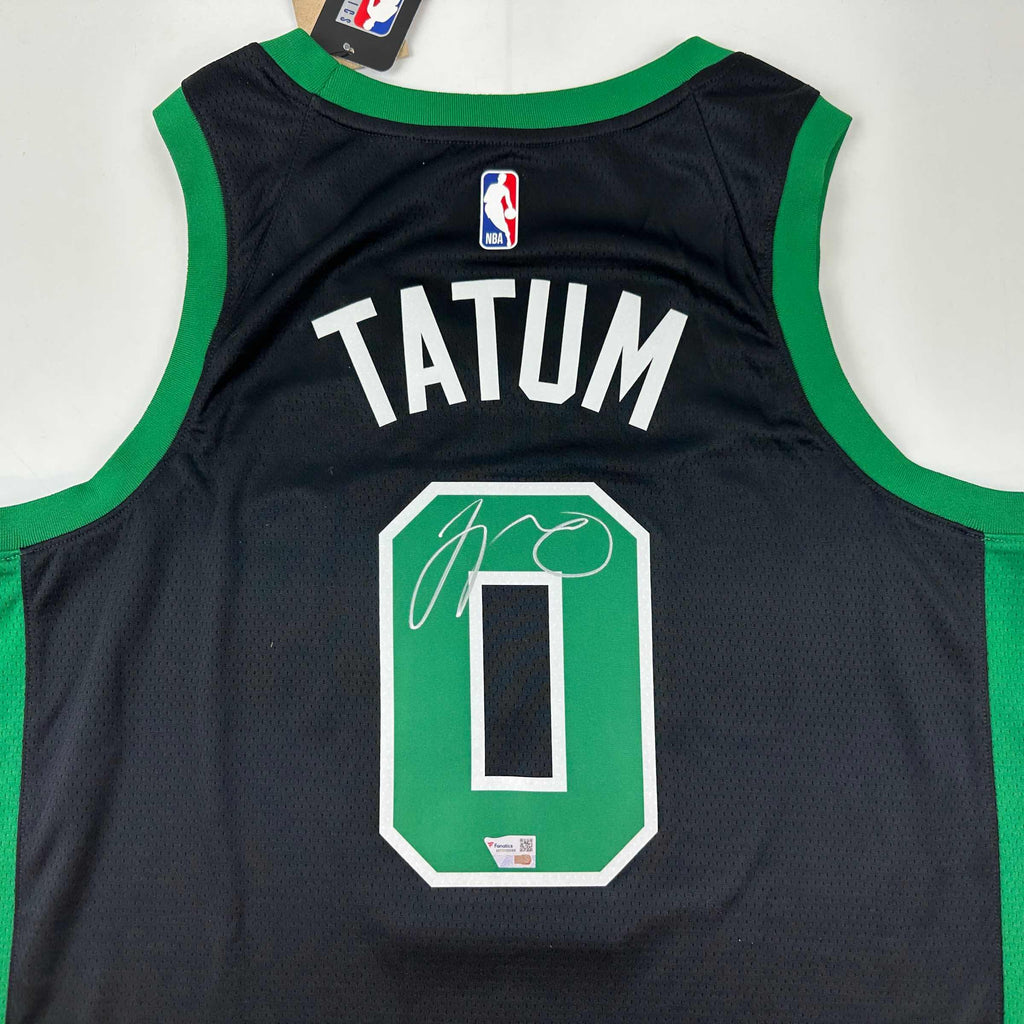 Autographed/Signed Jayson Tatum Boston Celtics Black Authentic Swingman Basketball Jersey Fanatics COA