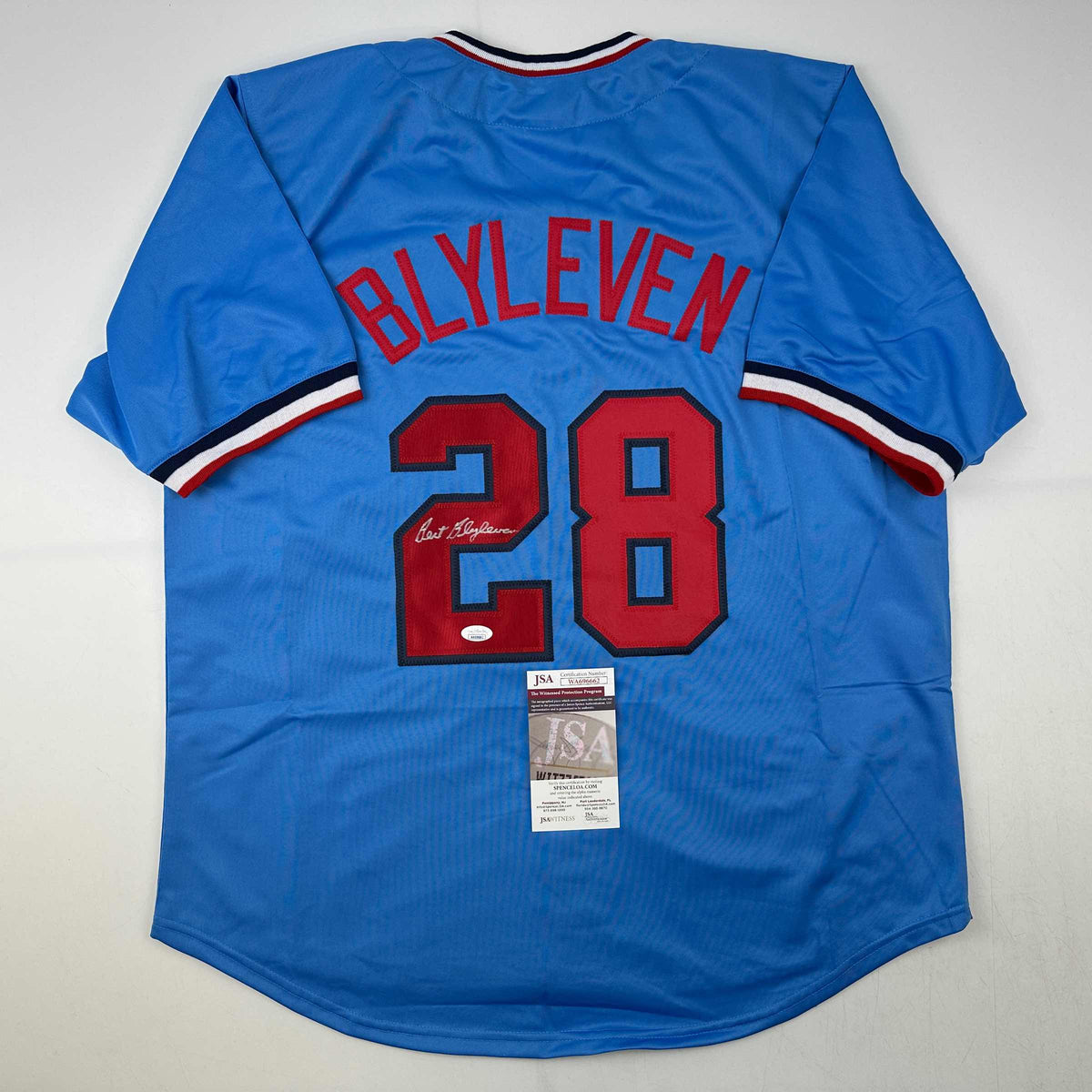 Autographed/Signed Bert Blyleven Minnesota Light Blue Baseball Jersey JSA COA