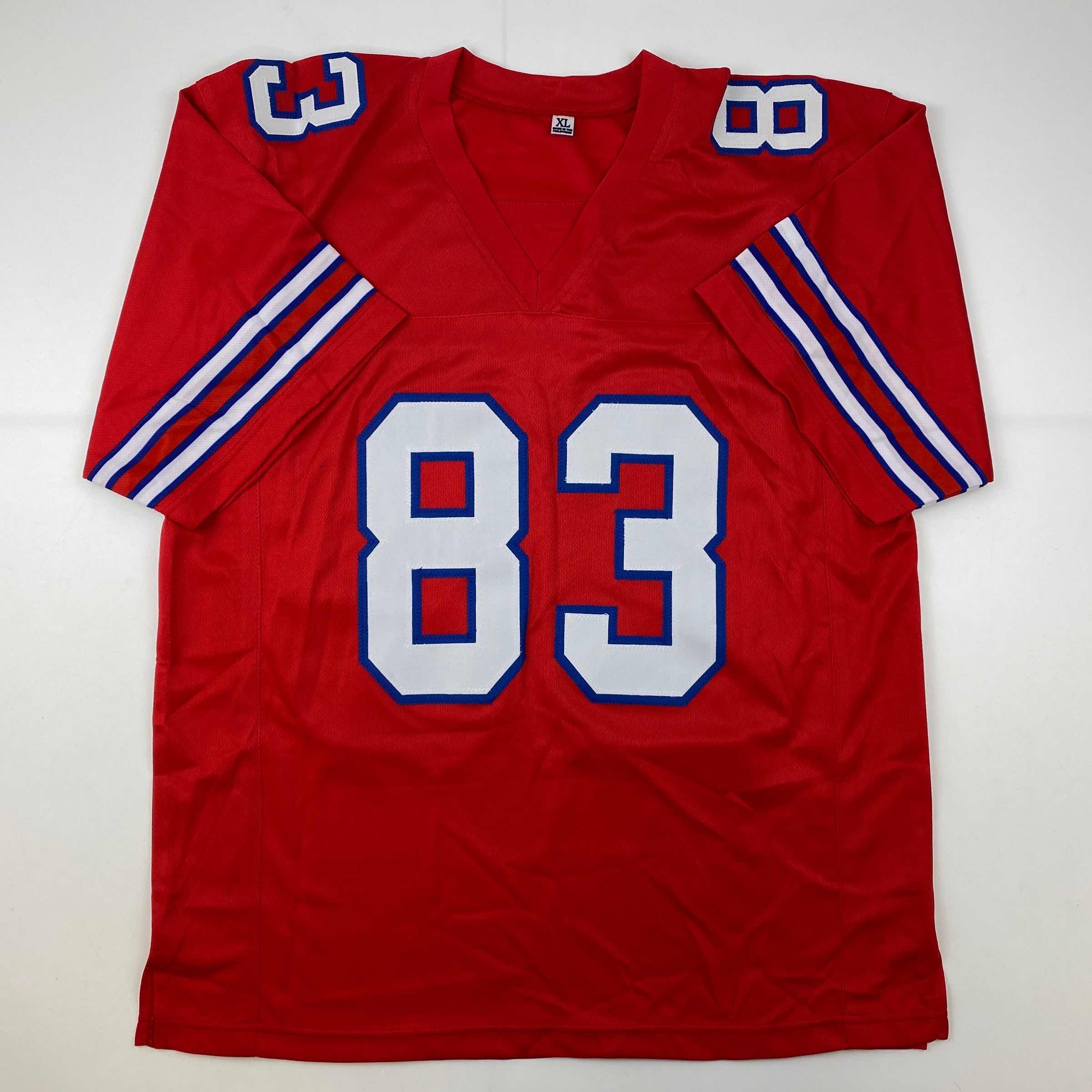 Autographed/Signed Andre Reed HOF 14 Buffalo Red Football Jersey JSA COA