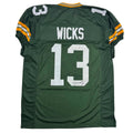 Autographed/Signed Dontayvion Wicks Green Bay Green Football Jersey JSA COA