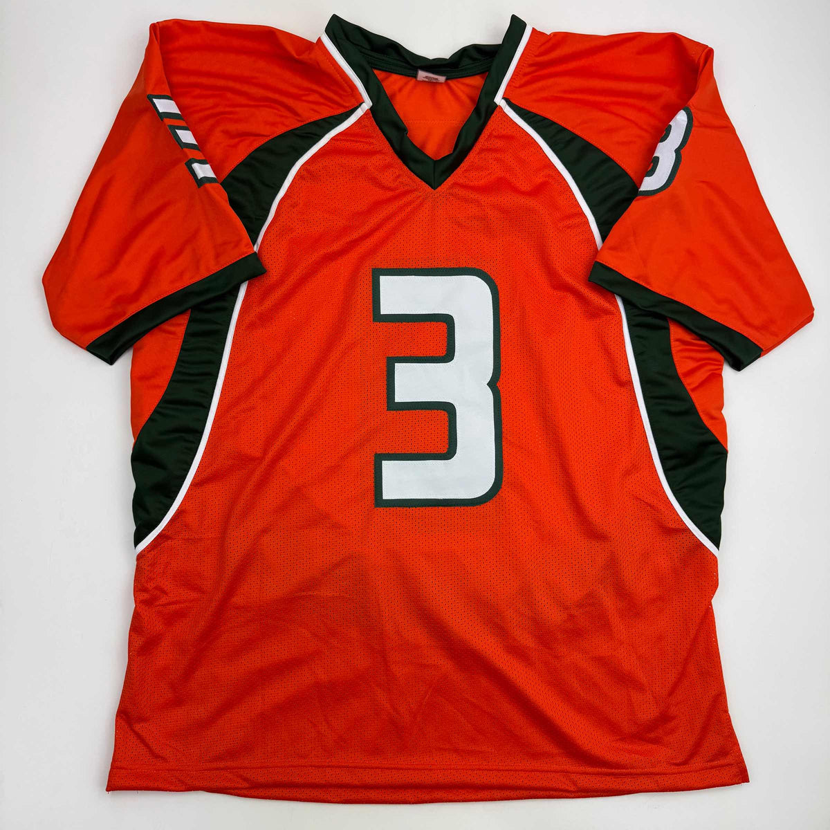 Autographed/Signed Frank Gore Miami Orange Football Jersey JSA COA