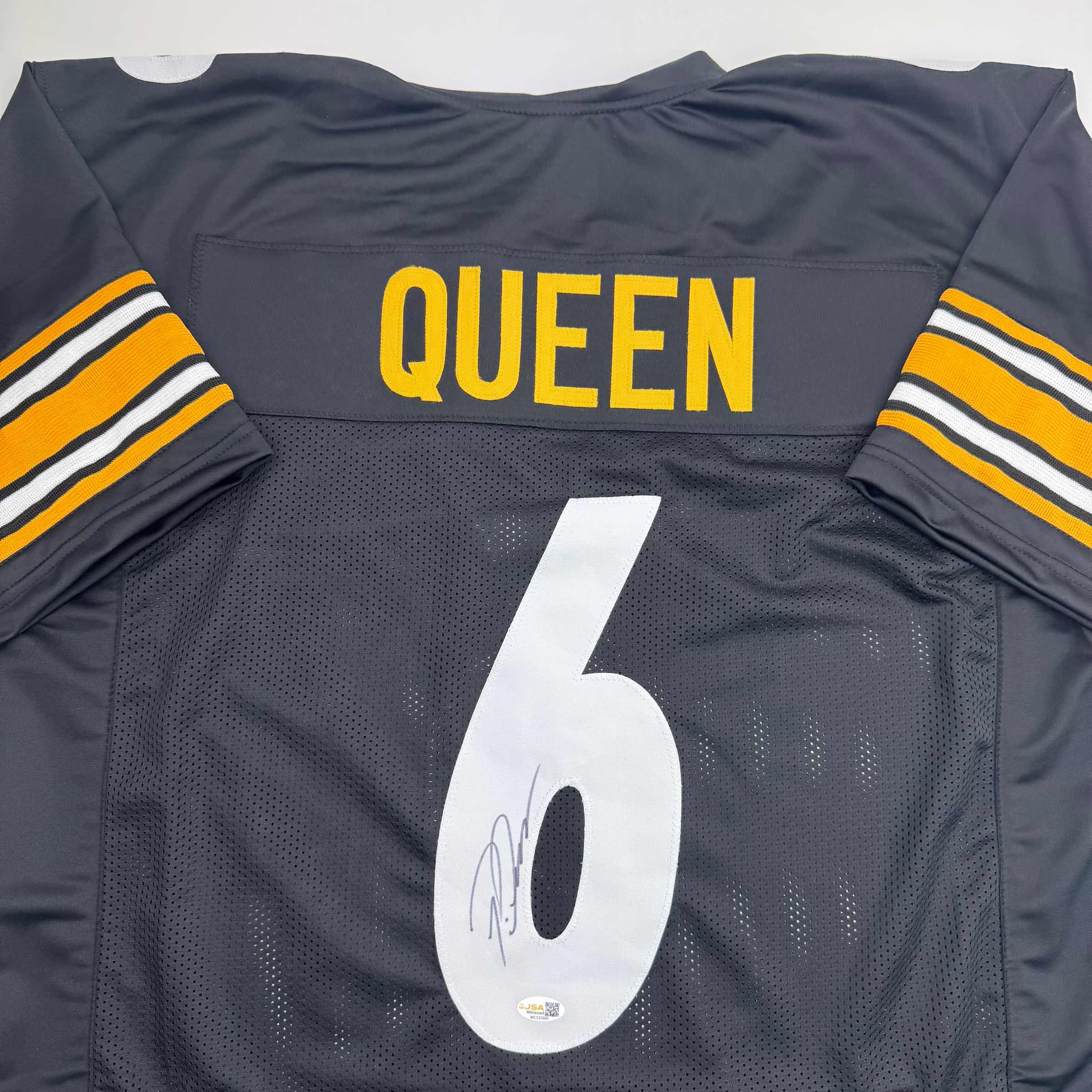Autographed/Signed Patrick Queen Pittsburgh Black Football Jersey JSA COA