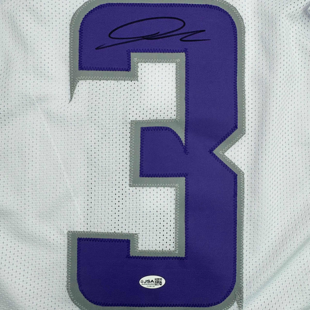 Autographed/Signed Jordan Addison Minnesota White Alternate Football Jersey JSA COA