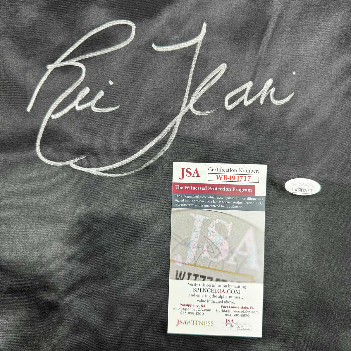 Autographed/Signed Ric Flair Nature Boy Black WWE Replica Wrestling Robe JSA COA #2
