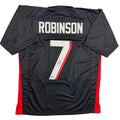 Autographed/Signed Bijan Robinson Atlanta Black Football Jersey Beckett BAS COA
