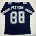Autographed/Signed Drew Pearson Dallas Navy Football Jersey Beckett BAS COA