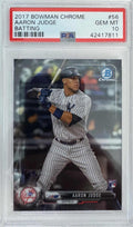 Graded 2017 Topps Bowman Chrome Aaron Judge #56 Batting Rookie RC Baseball Card PSA 10 Gem Mint