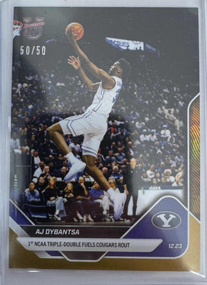 2025 Topps Bowman U Now AJ Dybantsa #39 Gold Foil /50 BYU Cougars Rookie RC Basketball Card