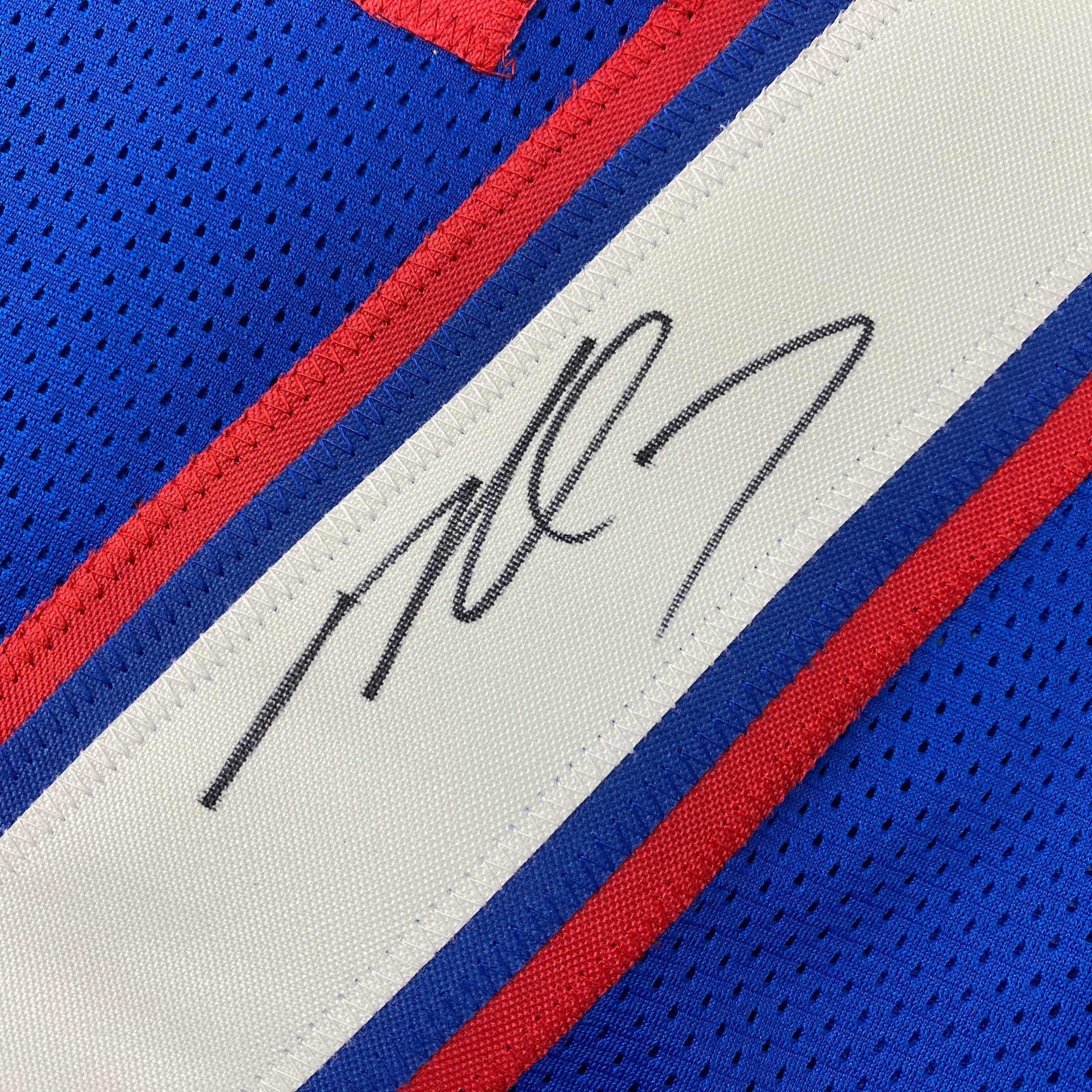 Autographed/Signed Michael Mike Vick Pro Bowl Blue Football Jersey PSA/DNA COA