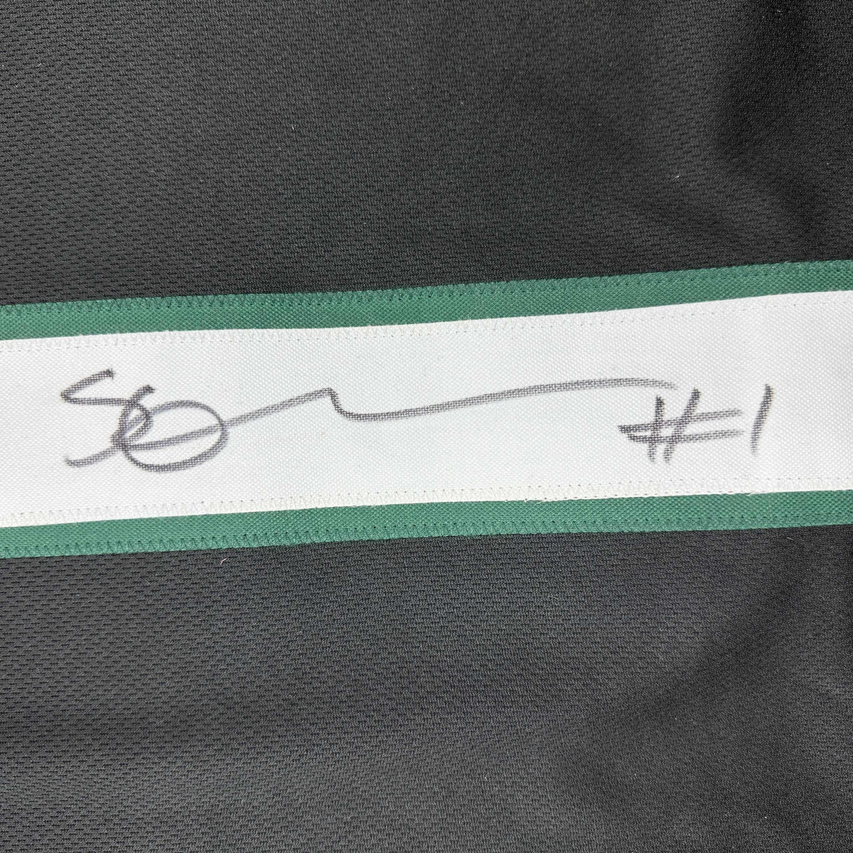Autographed/Signed Ahmad Sauce Gardner New York Black Football Jersey Beckett BAS COA