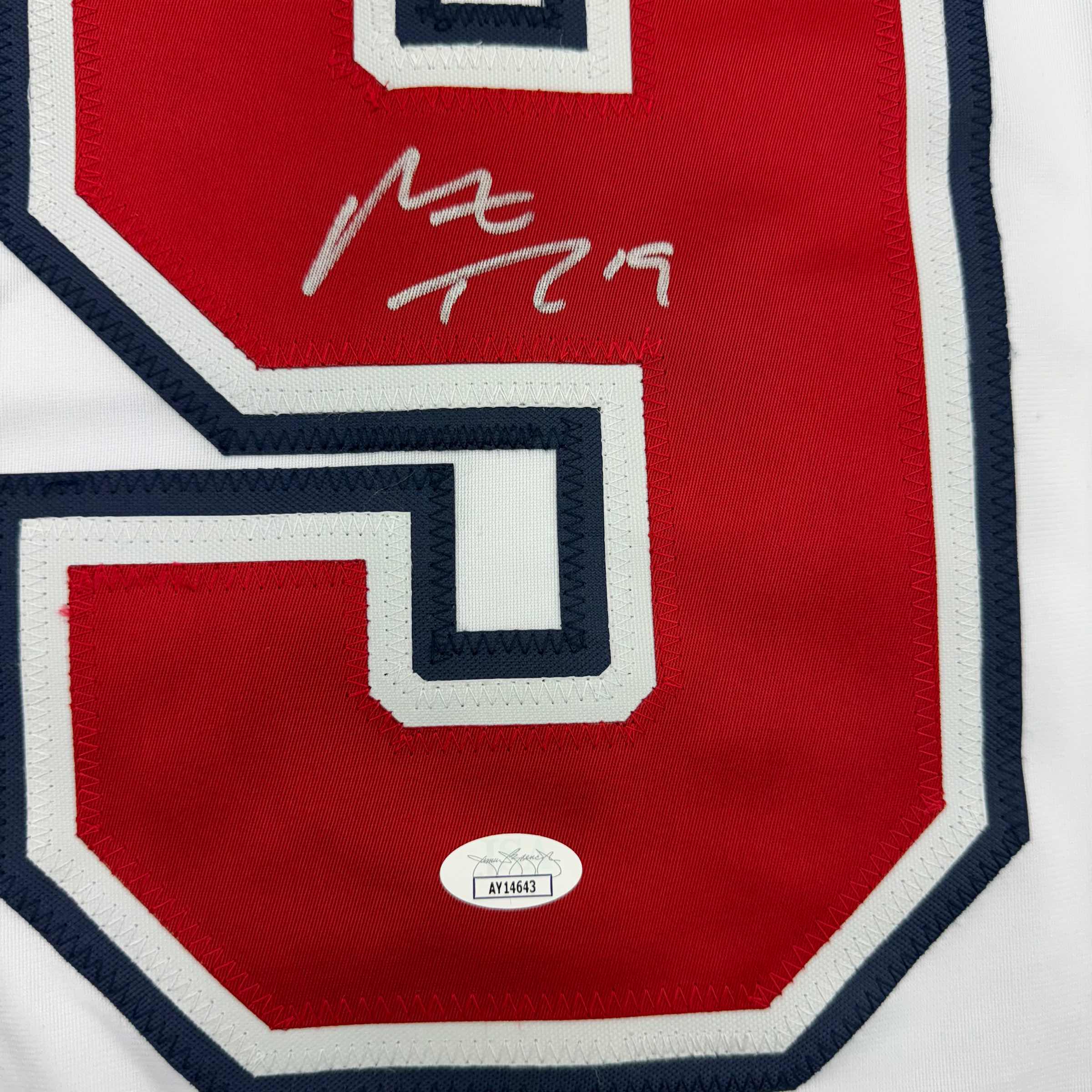 Autographed/Signed Matthew Tkachuk Florida White Retro Hockey Jersey JSA COA