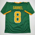 Autographed/Signed Dillon Gabriel Oregon Green College Football Jersey Beckett BAS COA