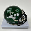 Autographed/Signed Vinny Testaverde New York Jets Mini Football Helmet Beckett BAS COA