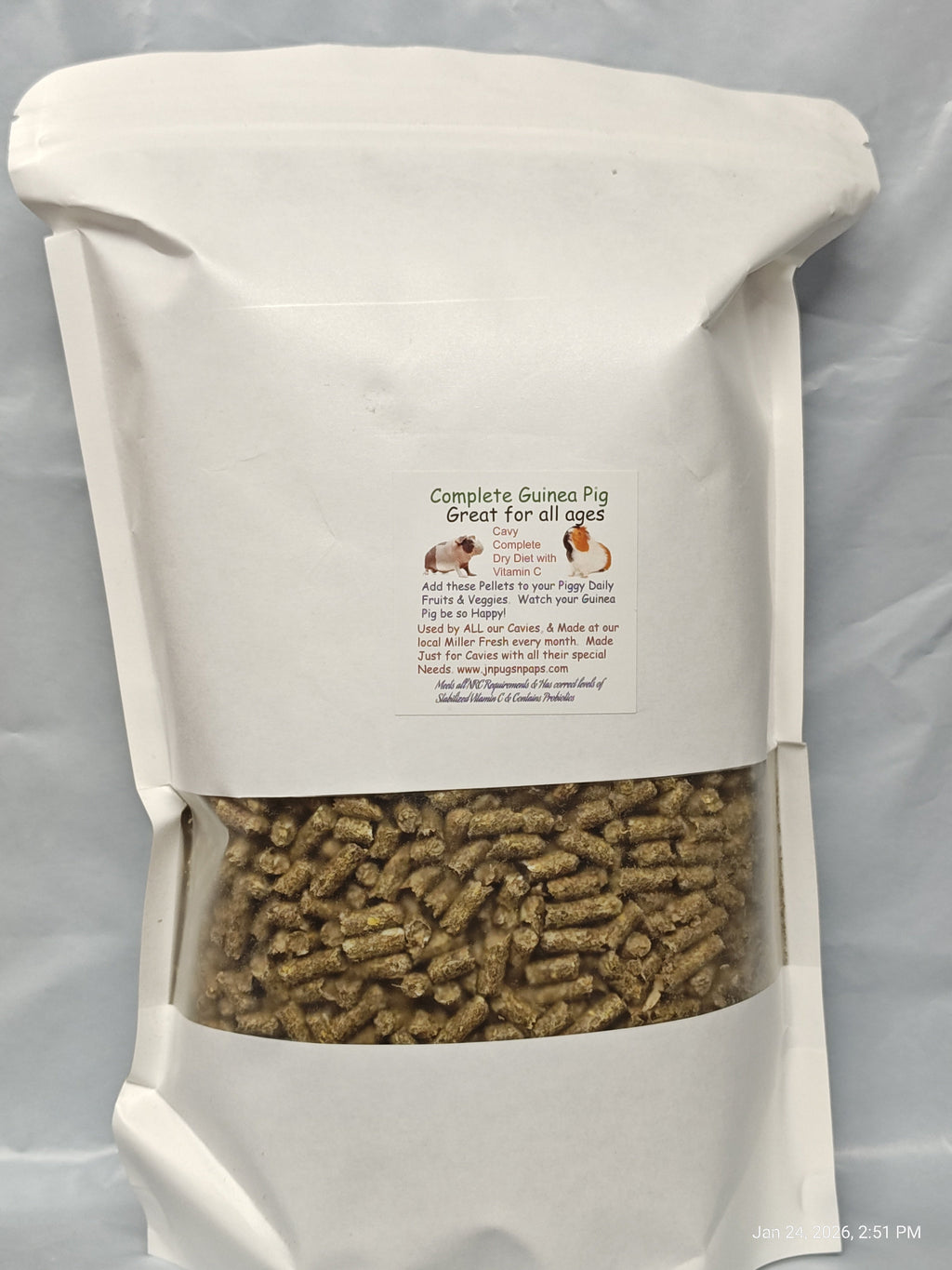 Guinea Pig "Our Extreme Blend" Fresh milled 3# Resealable Bag