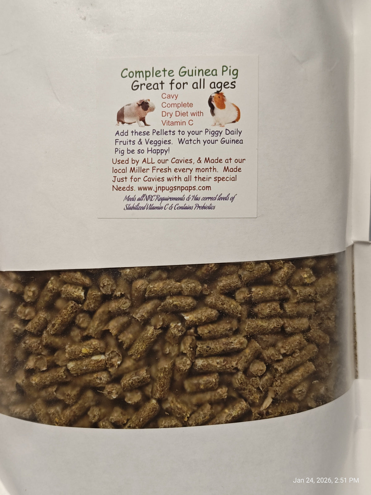 Guinea Pig "Our Extreme Blend" Fresh milled 3# Resealable Bag