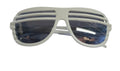 Half Shutter Shades Retro 80s Aviator Style Sunglasses Mirrored Lens